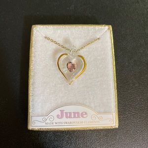 june birthstone heart necklace swarovski elements